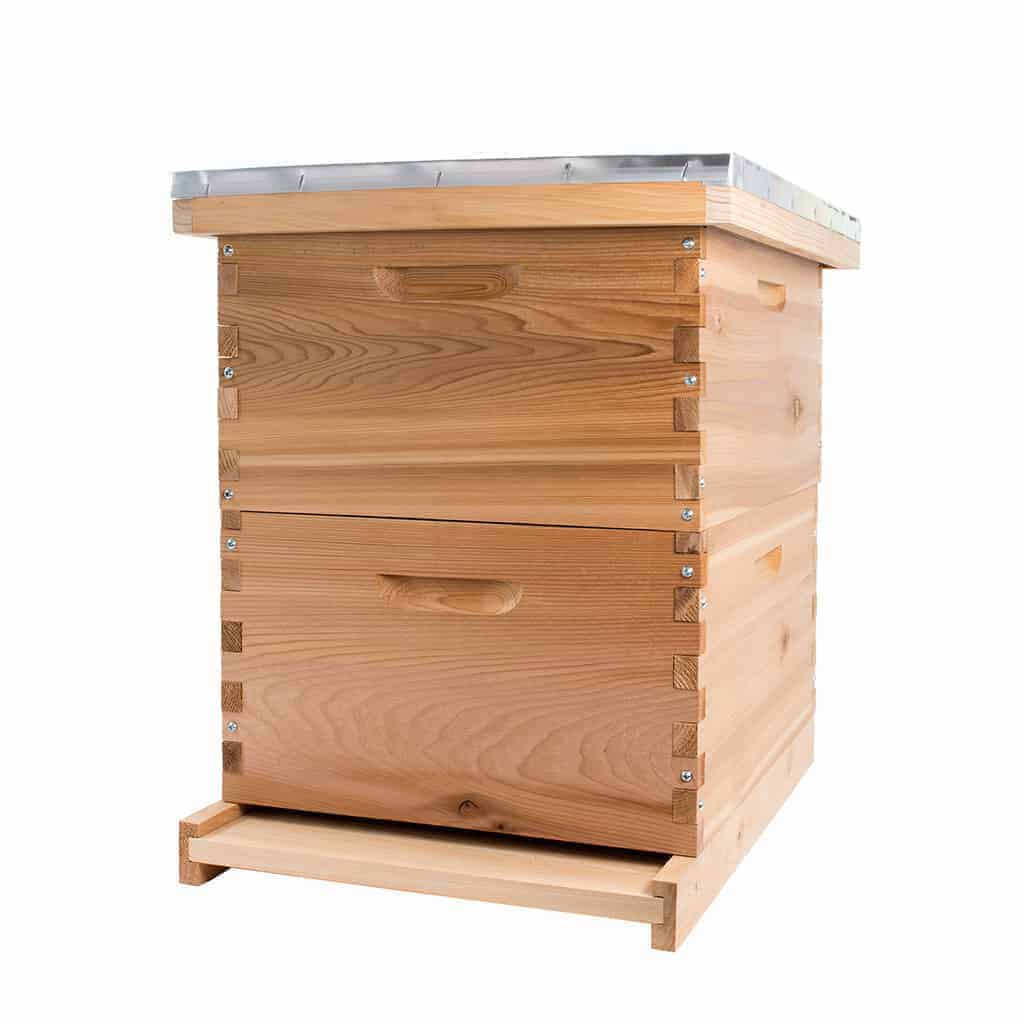 SHALLOW 8 Frame Unassembled Honey Super Langstroth Beehive Box COMMERCIAL Pine 