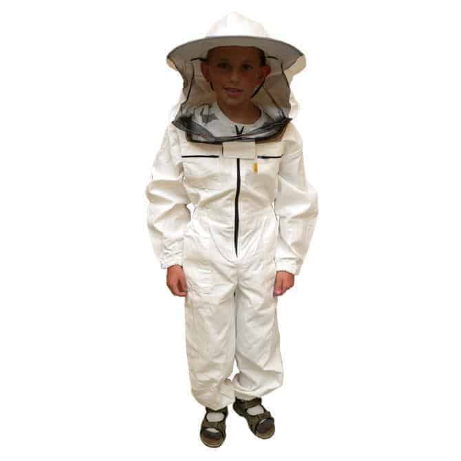 Premium Beekeeper Pull Over Suit Coat Outfit Kids M White Beekeeping Jacket 